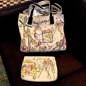 Brighton City Holiday Tote & makeup bag - NWOT